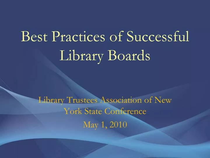 best practices of successful library boards
