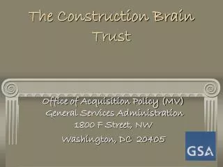 The Construction Brain Trust
