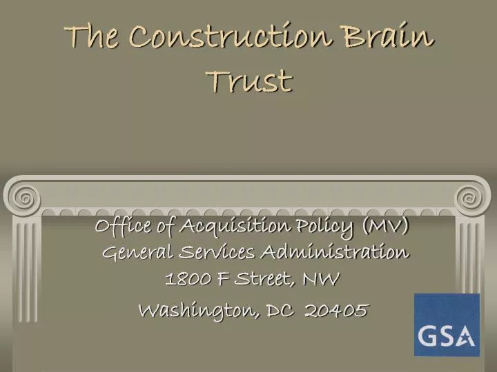 the construction brain trust