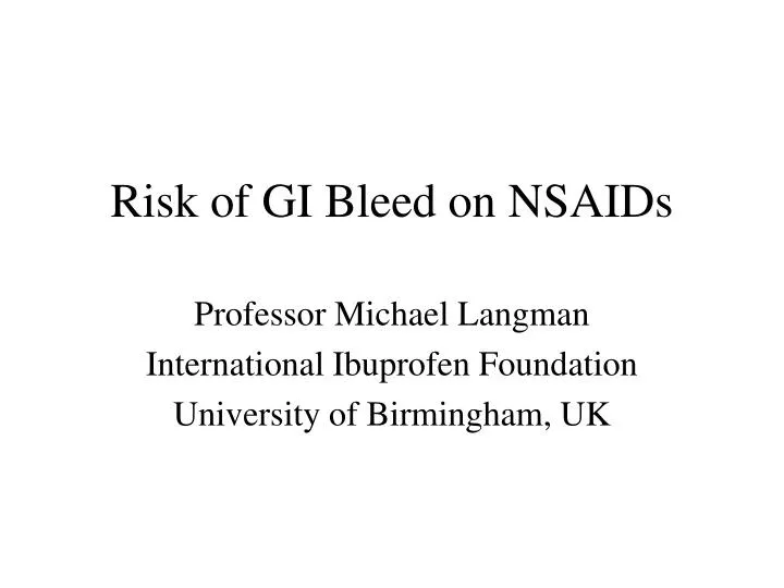 risk of gi bleed on nsaids