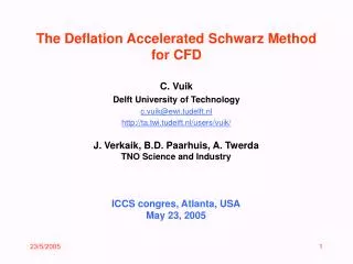 The Deflation Accelerated Schwarz Method for CFD