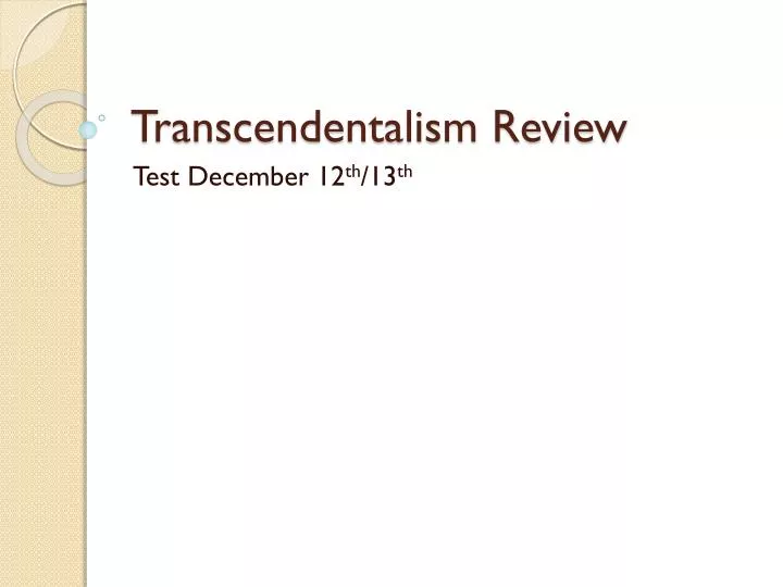 transcendentalism review