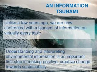 AN INFORMATION TSUNAMI