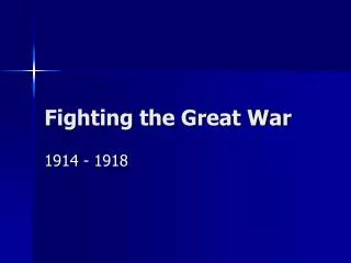Fighting the Great War