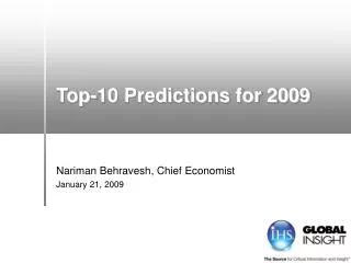 Top-10 Predictions for 2009