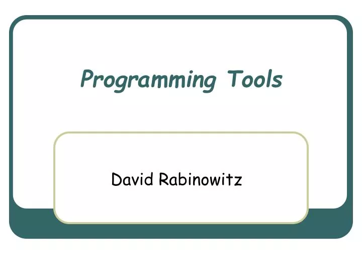 programming tools