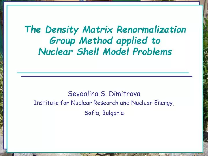 the density matrix renormalization group method applied to nuclear shell model problems