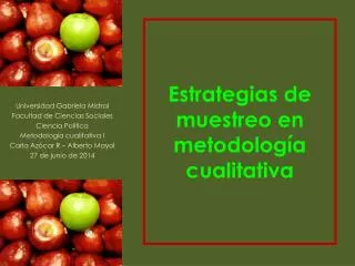estrategias de muestreo en metodolog a cualitativa