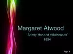 Margaret Atwood - slide 1