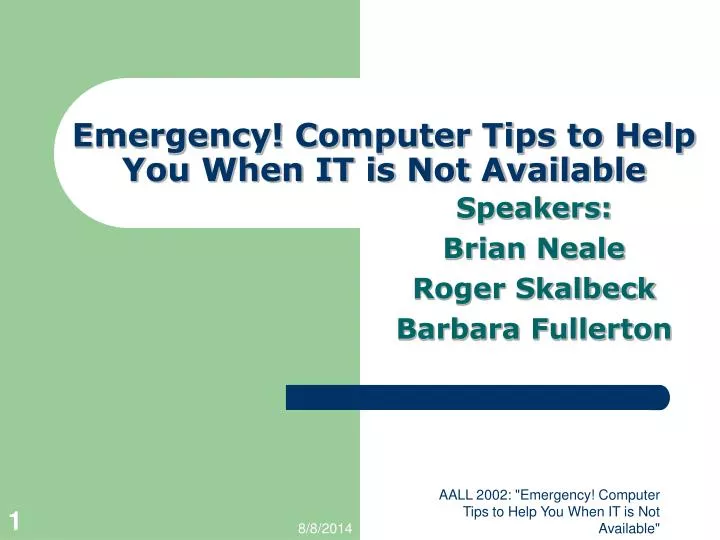 emergency computer tips to help you when it is not available