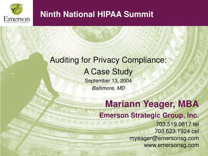 Ninth National HIPAA Summit