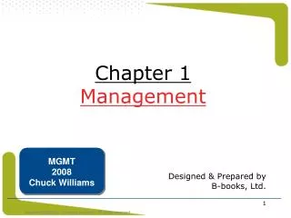 Chapter 1 Management