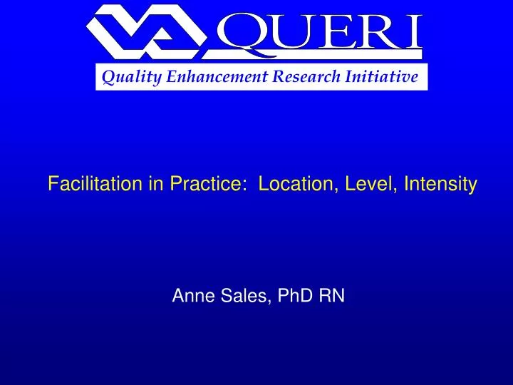 facilitation in practice location level intensity