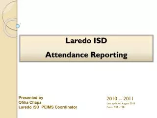 Laredo ISD Attendance Reporting