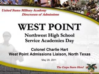 WEST POINT Northwest High School Service Academies Day