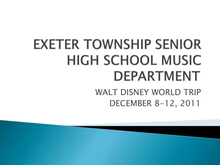 exeter township senior high school music department