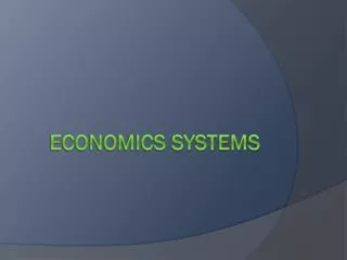 Economics Systems