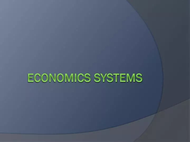 economics systems