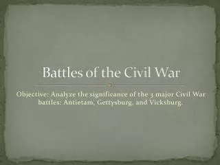 Battles of the Civil War