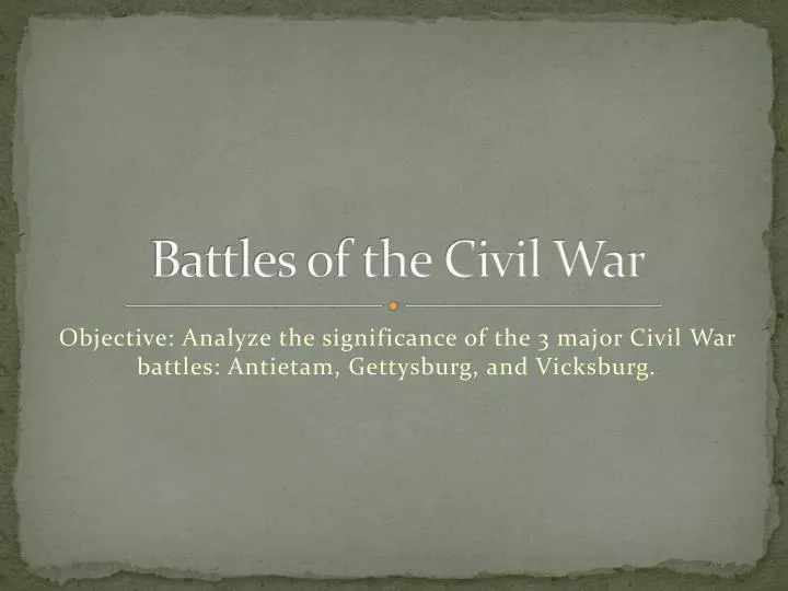 battles of the civil war