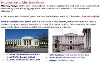 Introduction to Monetary Policy