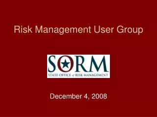 Risk Management User Group