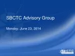 SBCTC Advisory Group - slide 1