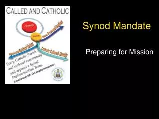 Synod Mandate