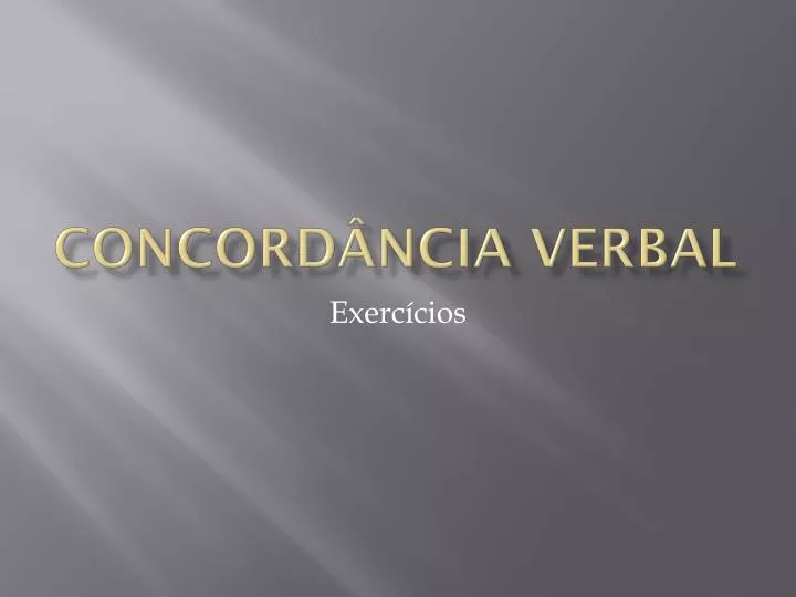 concord ncia verbal