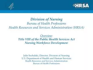 Bureau of Health Professions, HRSA
