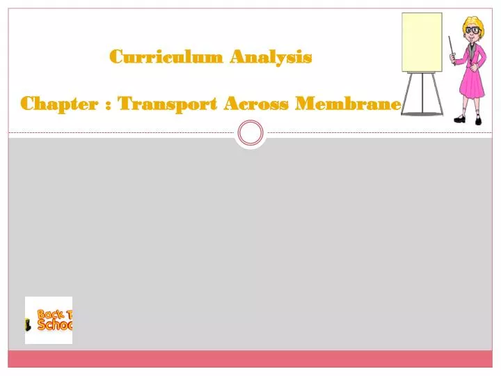 curriculum analysis chapter transport across membrane