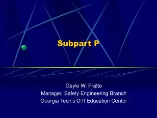 Subpart P