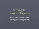 Session 10 Disaster Mitigation - slide 1