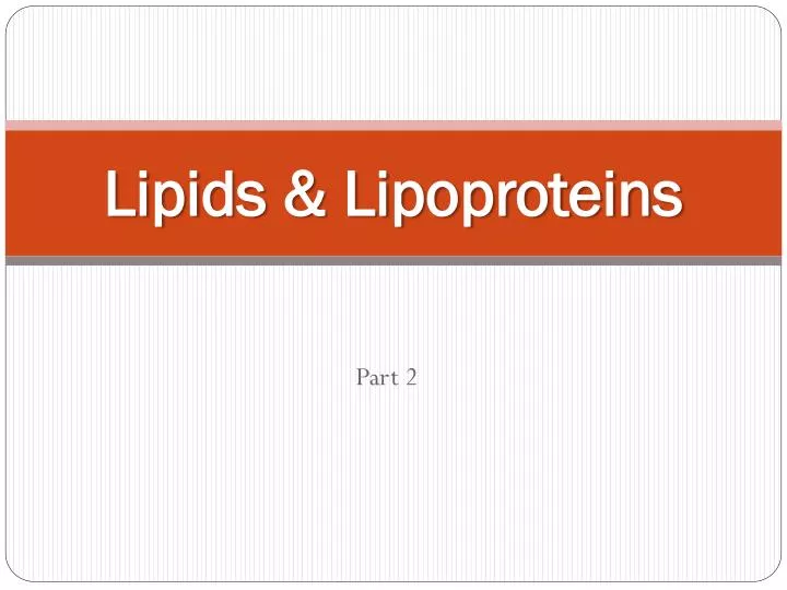 lipids lipoproteins