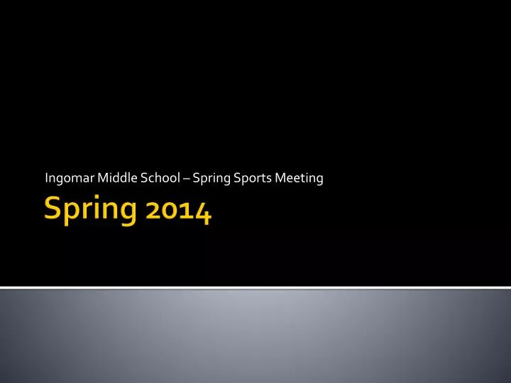ingomar middle school spring sports meeting