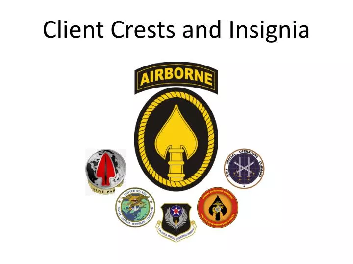client crests and insignia