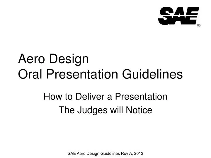 aero design oral presentation guidelines