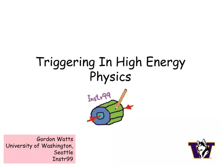 triggering in high energy physics