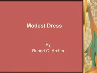 Modest Dress