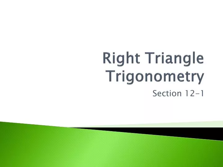 right triangle trigonometry