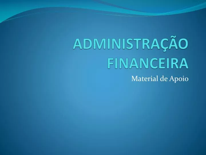 administra o financeira