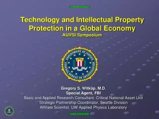 Technology and Intellectual Property Protection in a Global Economy AUVSI Symposium