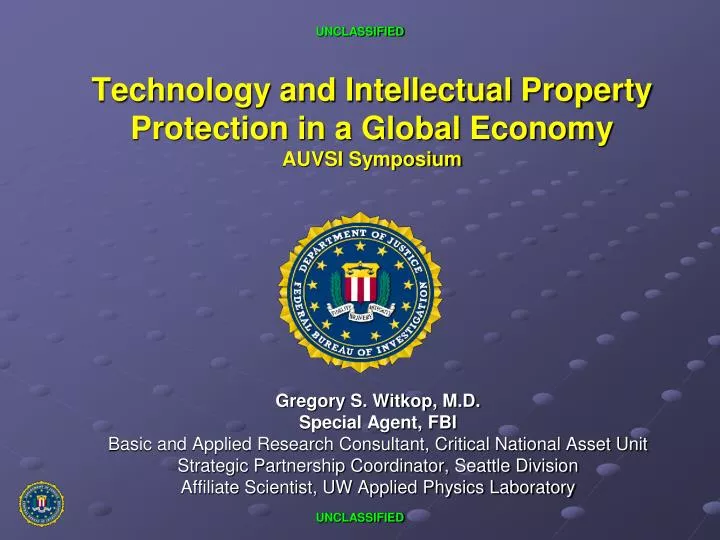 technology and intellectual property protection in a global economy auvsi symposium