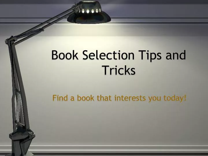 book selection tips and tricks