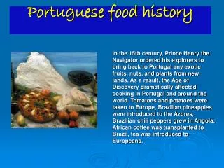 Portuguese food history