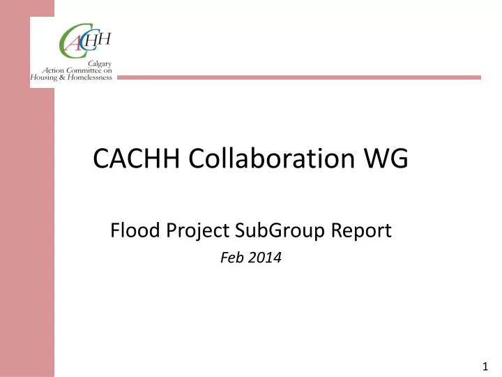 cachh collaboration wg