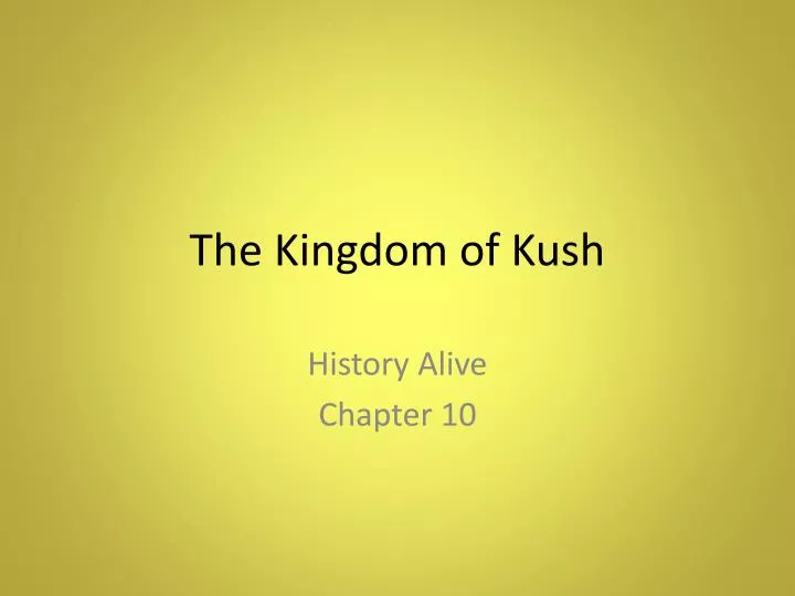 the kingdom of kush