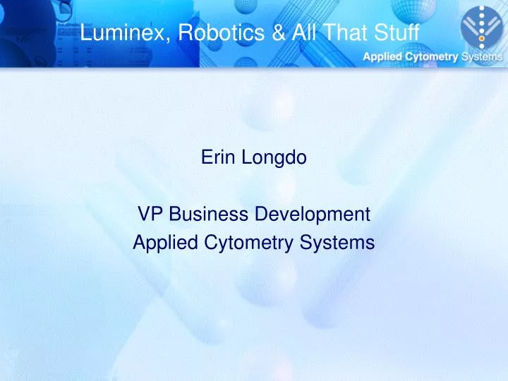 luminex robotics all that stuff
