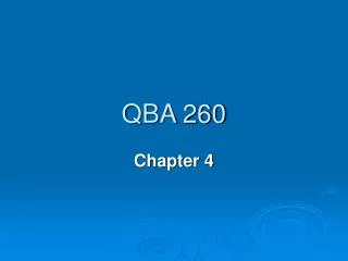 QBA 260