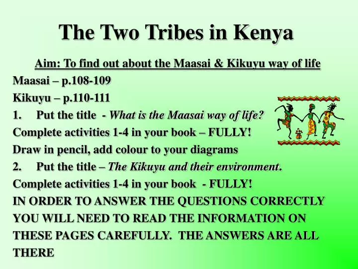 the two tribes in kenya